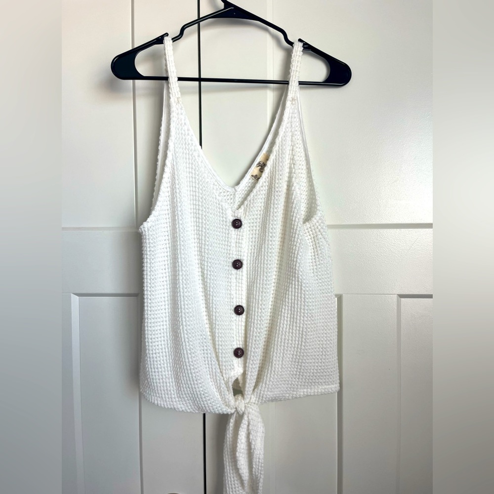 Blu Pepper White Tie Tank